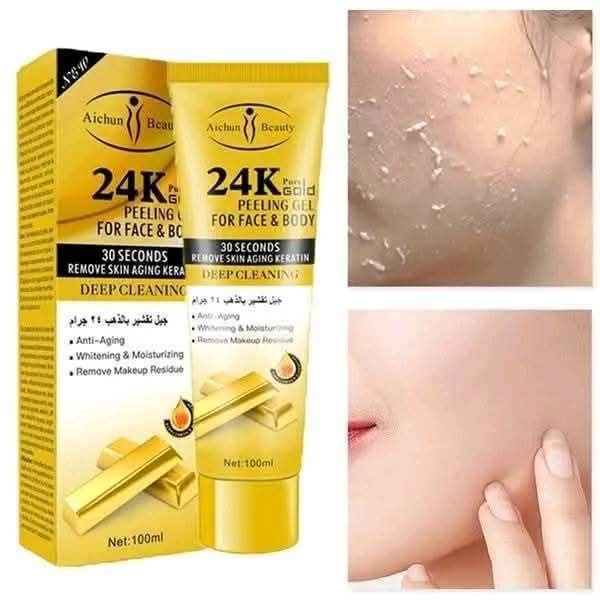 24k pure gold peeling gel for face & body